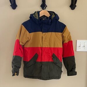 Burton Kids Snowboarding Jacket and Pant Set- Red, Blue, Green, Tan
